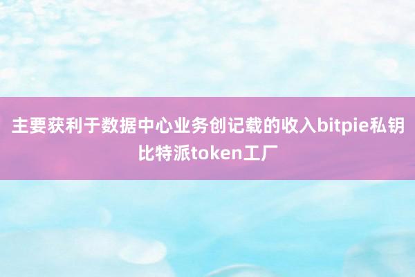 主要获利于数据中心业务创记载的收入bitpie私钥比特派token工厂