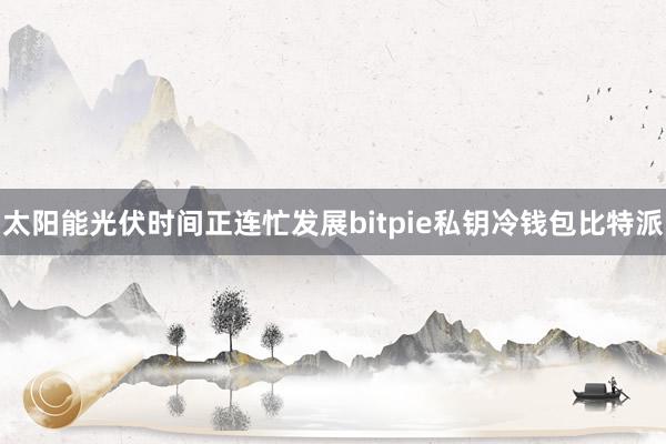 太阳能光伏时间正连忙发展bitpie私钥冷钱包比特派