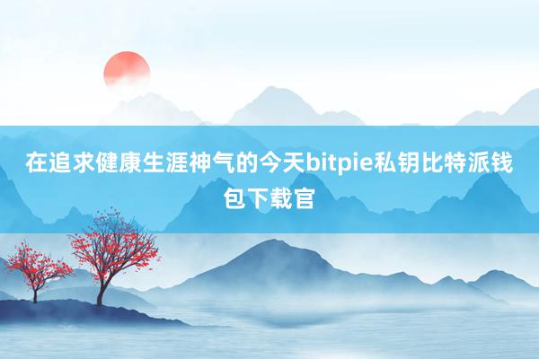 在追求健康生涯神气的今天bitpie私钥比特派钱包下载官