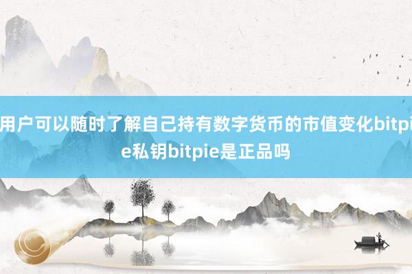 用户可以随时了解自己持有数字货币的市值变化bitpie私钥bitpie是正品吗