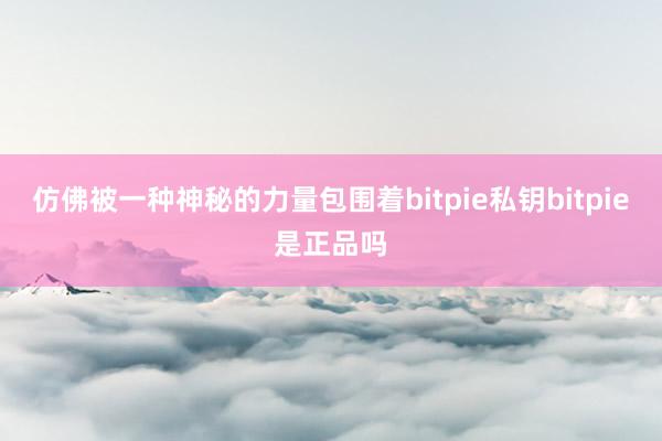 仿佛被一种神秘的力量包围着bitpie私钥bitpie是正品吗