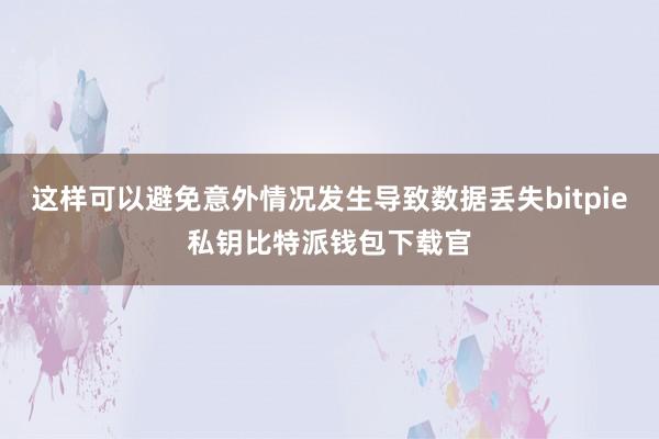 这样可以避免意外情况发生导致数据丢失bitpie私钥比特派钱包下载官