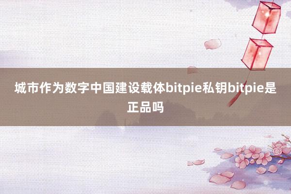 城市作为数字中国建设载体bitpie私钥bitpie是正品吗