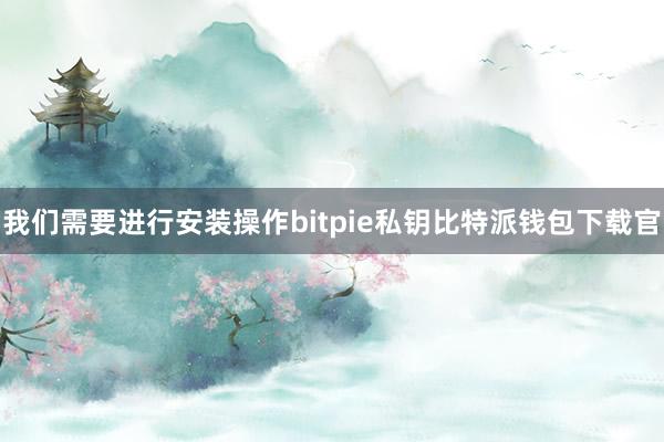 我们需要进行安装操作bitpie私钥比特派钱包下载官