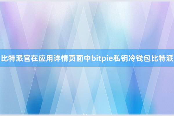 比特派官在应用详情页面中bitpie私钥冷钱包比特派