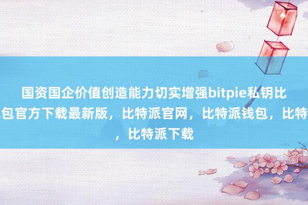 国资国企价值创造能力切实增强bitpie私钥比特派钱包官方下载最新版，比特派官网，比特派钱包，比特派下载