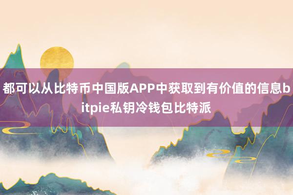 都可以从比特币中国版APP中获取到有价值的信息bitpie私钥冷钱包比特派