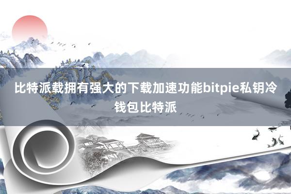 比特派载拥有强大的下载加速功能bitpie私钥冷钱包比特派