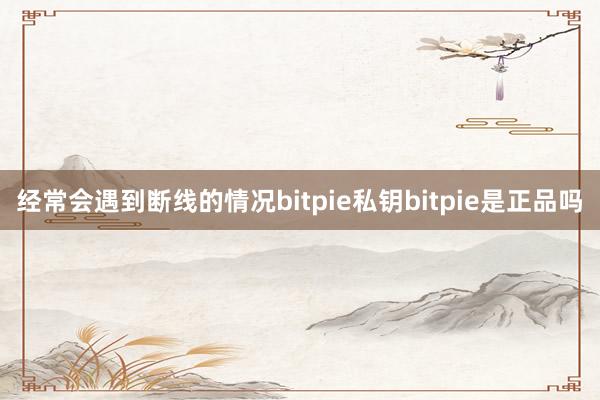 经常会遇到断线的情况bitpie私钥bitpie是正品吗