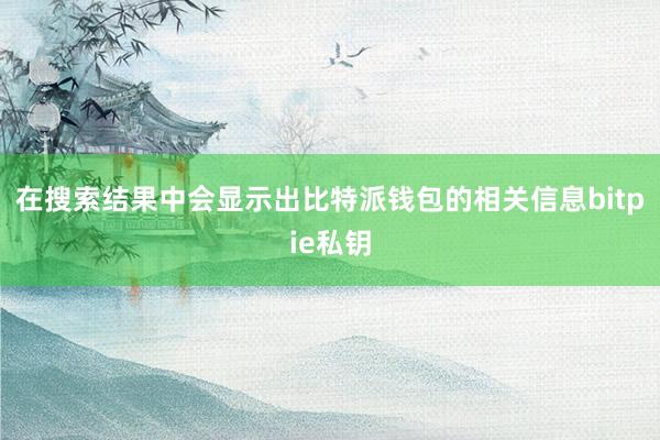 在搜索结果中会显示出比特派钱包的相关信息bitpie私钥