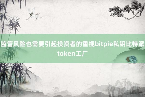 监管风险也需要引起投资者的重视bitpie私钥比特派token工厂