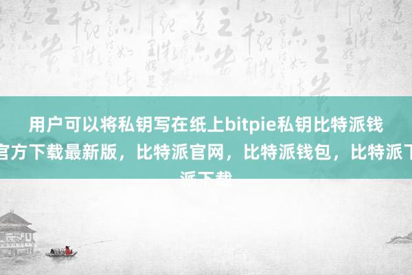 用户可以将私钥写在纸上bitpie私钥比特派钱包官方下载最新版，比特派官网，比特派钱包，比特派下载