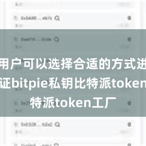 用户可以选择合适的方式进行验证bitpie私钥比特派token工厂