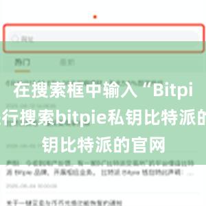 在搜索框中输入“Bitpie”进行搜索bitpie私钥比特派的官网