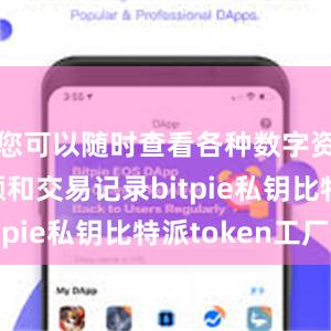 您可以随时查看各种数字资产的余额和交易记录bitpie私钥比特派token工厂