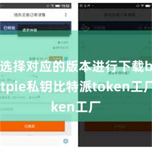 选择对应的版本进行下载bitpie私钥比特派token工厂