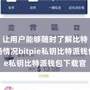 让用户能够随时了解比特币的市场情况bitpie私钥比特派钱包下载官