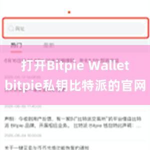 打开Bitpie Walletbitpie私钥比特派的官网