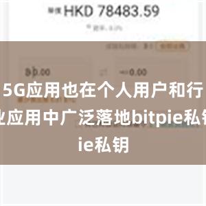 5G应用也在个人用户和行业应用中广泛落地bitpie私钥