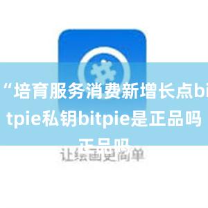 “培育服务消费新增长点bitpie私钥bitpie是正品吗