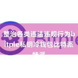 整治各类违法违规行为bitpie私钥冷钱包比特派