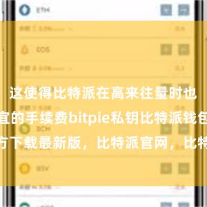 这使得比特派在高来往量时也能保持便宜的手续费bitpie私钥比特派钱包官方下载最新版，比特派官网，比特派钱包，比特派下载