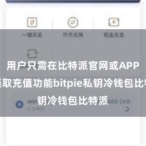 用户只需在比特派官网或APP上摄取充值功能bitpie私钥冷钱包比特派